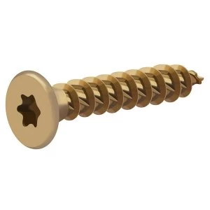 Image of TurboDrive Yellow zinc plated Steel Wood screw T25 Dia 5mm (L) 30mm, Pack of 500