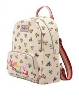 Image of Cath Kidston Rollerskates Roller Skates Small Pocket Backpack - Cream