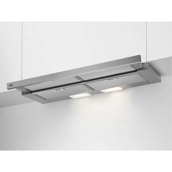 Image of AEG DPB3932S Built In Telescopic Cooker Hood - Stainless Steel