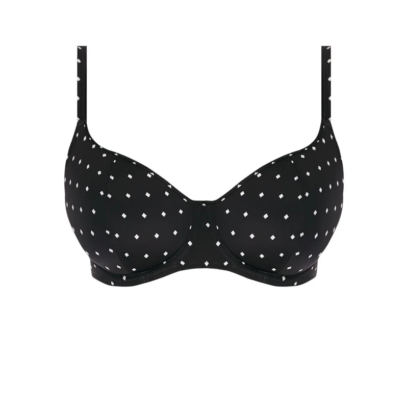 Image of Freya Womens Jewel Cove Sweetheart Bikini Top in Black Size: 32E Black Female 32E