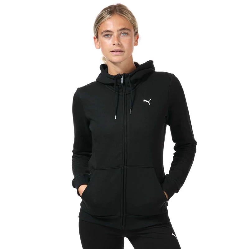 Image of Zipped hoodie with small logo For Her Puma Noir Female XS
