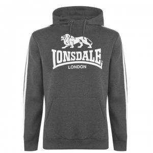 Image of Lonsdale 2S OTH Hoody Mens - CharcoalM/White