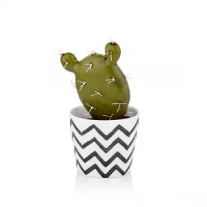 Image of CCK0108 Artificial Cactus In White Pot