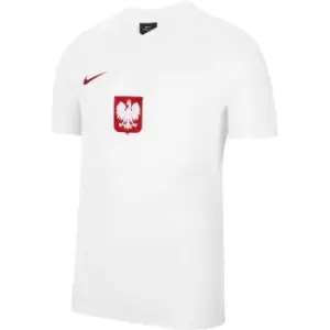 Image of Nike Poland V Neck T Shirt Mens - White