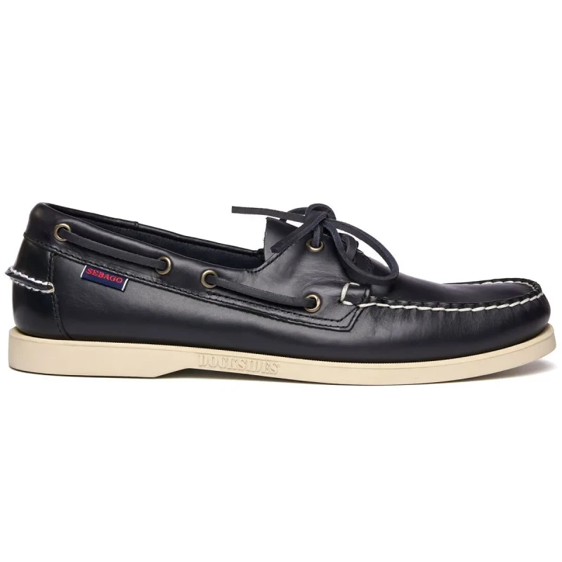 Image of Sebago Boat shoes Sebago Docksides Portland Waxed Bleu Male 40
