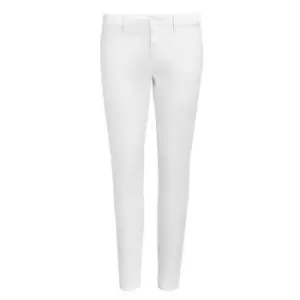 Image of SOLS Womens/Ladies Jules Chino Trousers (6) (White)