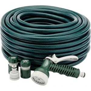 Image of Draper Garden Hose Watering Set 1/2" / 12.5mm 30m Green