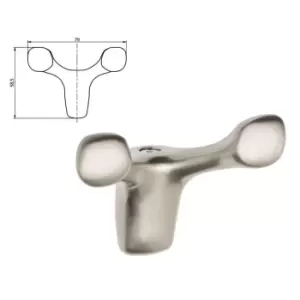 Image of GTV Modern Hat Coat Hanger Hook Door Wall Bath Model Toledo 58mm - Colour Inox,