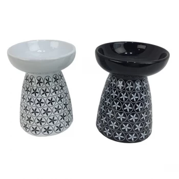 Image of Floral Pattern Oil and Tart Burner