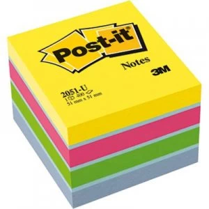 Image of Post-it Sticky note pad 2051-U 51mm x 40 mm Ultra blue, Ultra yellow, Ultra green, Ultra pink 400 sheet