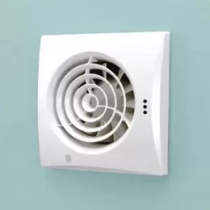 Image of Hush White Wall Mounted Bathroom Fan with Timer