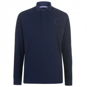 Image of Hackett Classic Rugby Polo Shirt - Navy