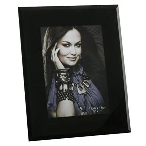 Image of 5" x 7" - Impressions Plain Black Glass Photo Frame