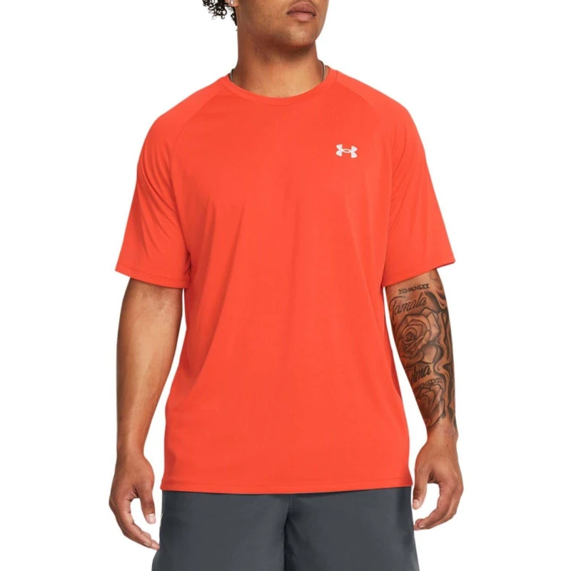 Image of Under Armour Tech Reflective Short Sleeve T-Shirt - Orange Orange XS