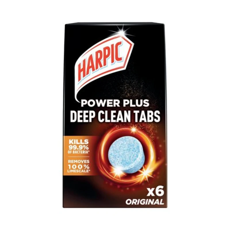 Image of Harpic Harpic Power Plus Deep Clean Toilet Cleaner Tablets x6 Original (Pack of 8) 3249122 3249122