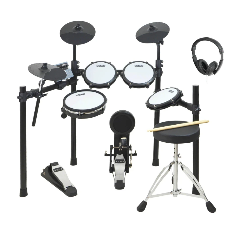 Image of Axus AXK5 Electronic Mesh Head Drum Kit Black unisex Full Size