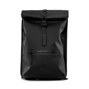 Image of Rains Roll Top Back pack - Black