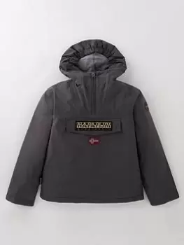 Image of Boys, Napapijri Napapirjri Rainforest Kids Insulated Overhead Anorak, Grey, Size 10 Years