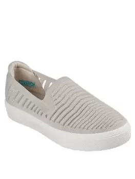 Image of Skechers Poppy Garden Walk Plimsolls, Off White, Size 5, Women