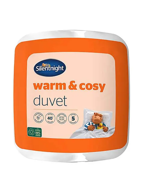 Image of Warm & Cosy 13.5 Tog Duvet White DOUBLE XA40602