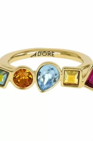 Image of Adore Jewellery Mixed Crystal Ring Size N JEWEL 5375535