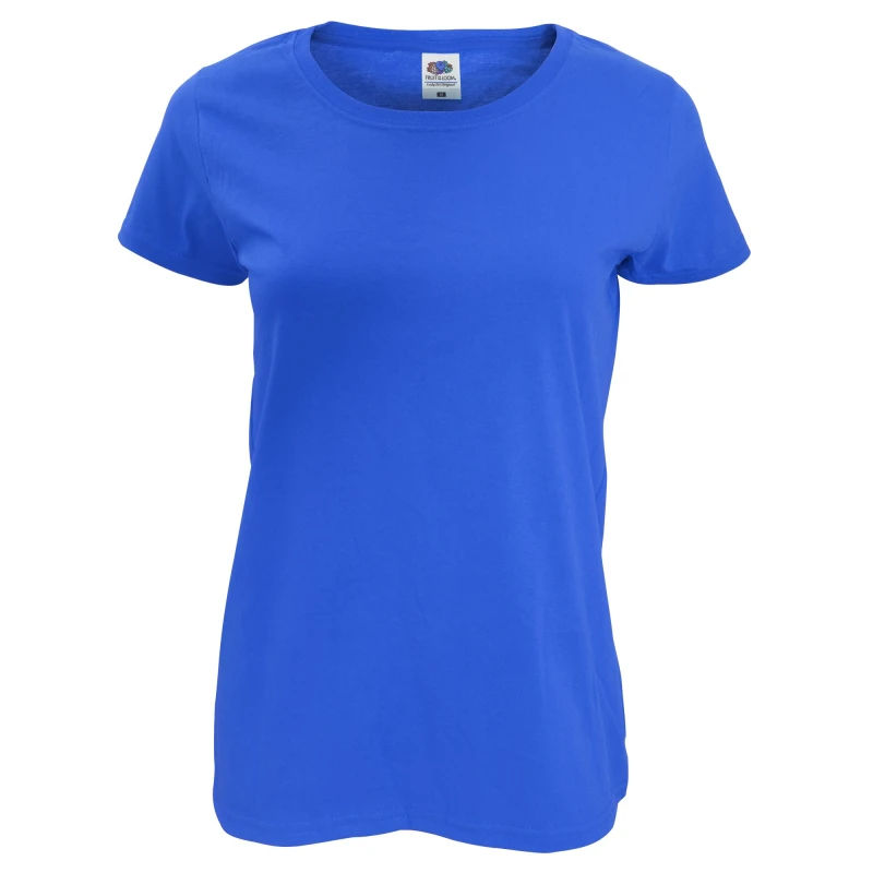 Image of Fruit Of The Loom Short Sleeve Lady-Fit Original T-Shirt Blue female