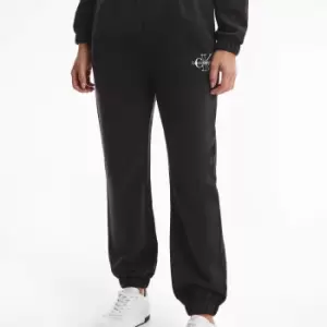 Image of Calvin Klein Jeans Womens Two Tone Monogram Jog Pants - Ck Black - S
