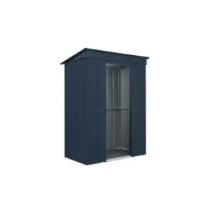 Image of Lotus - 5x3 Anthracite Grey Metal Pent Shed - Anthracite Grey