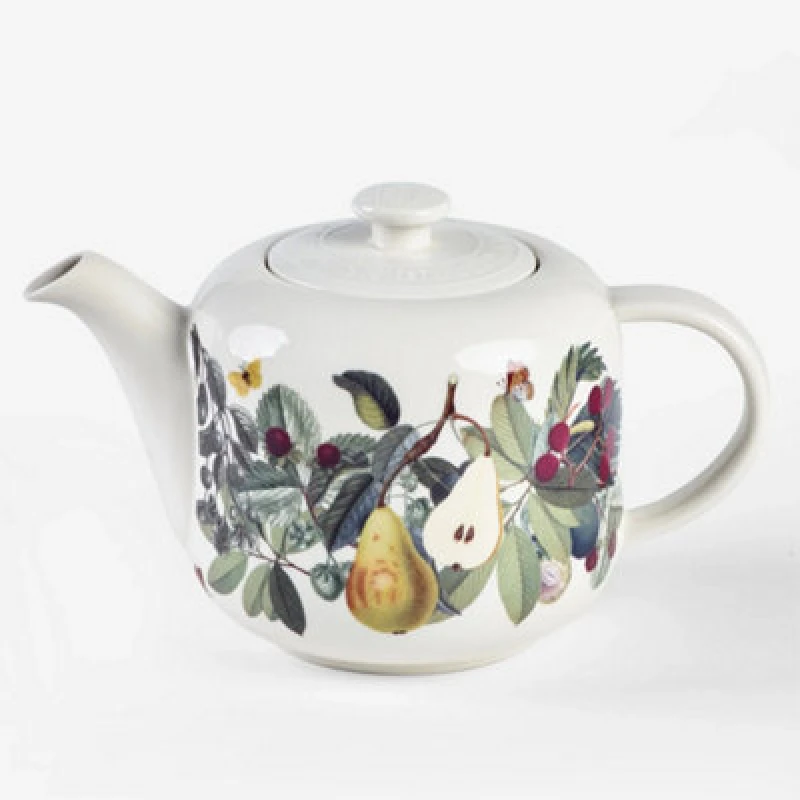 Image of Pure Table Top Kew Gardens Bloom Fruit & Floral Teapot 1.25 Litre - White