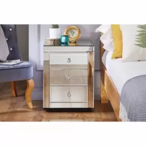 Image of Furniture Box Italian Mirrored Bedside Table