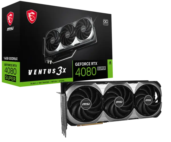 Image of MSI GeForce RTX 4080 Super Ventus 3X OC 16G GDDR6X Graphics Card