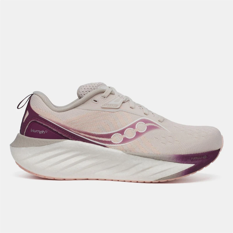 Image of Saucony Triumph Running Shoe White Pink female UK 4