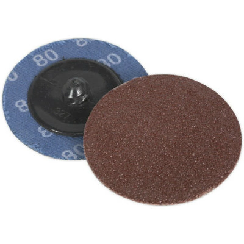 Image of Loops 10 PACK - 50mm Quick Change Mini Sanding Discs - 80 Grit Aluminium Oxide Sheet Multi