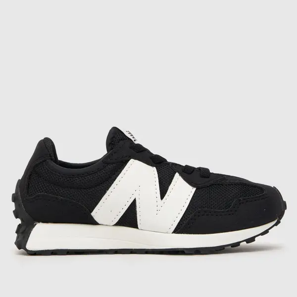 Image of New Balance Black & white 327 Junior trainers Black/White UK 12 (EU 30 1/2)