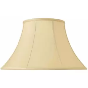 Image of 18' Inch Luxury Bowed Tapered Lamp Shade Traditional Honey Silk Fabric & White