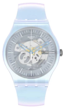 Image of Swatch FLOWERSCREEN New Gent Blue Strap SUOK154 Watch