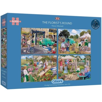 Image of The Florist's Round Jigsaw Puzzle - 4x500 Pieces