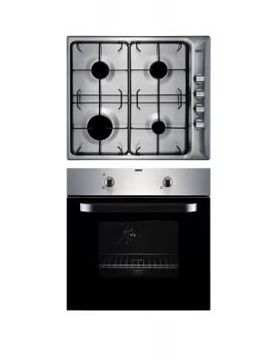 Image of Zanussi ZPGF4030X 4 Burner Gas Hob Electric Single Oven