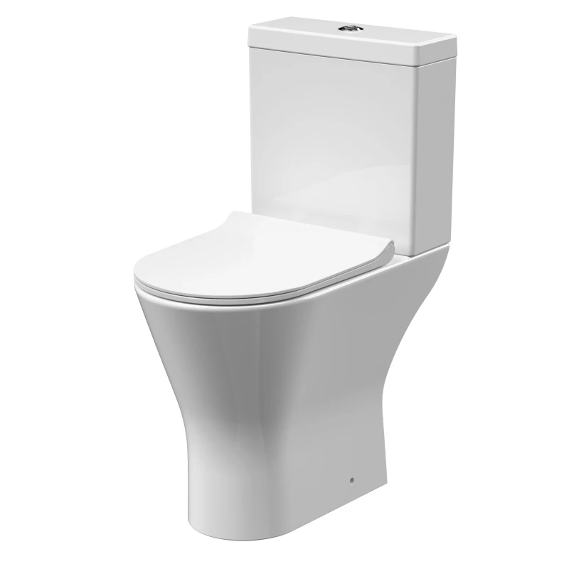 Image of Balterley Comfort Height Toilet Pan, Cistern & Soft Close Seat 845 x 380 x 605mm White