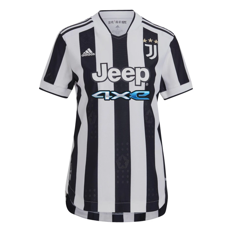 Image of adidas Juventus Authentic Home Shirt 2021 2022 Womens - White White XS