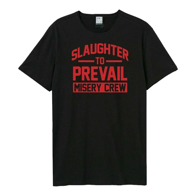 Image of Amplified Mens Misery Crew Slaughter To Prevail T-Shirt in Black Size: XS Black Male XS