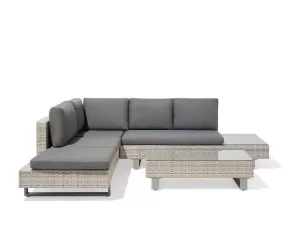 Image of Rowlinson Vienna Lounger Set in Grey Weave
