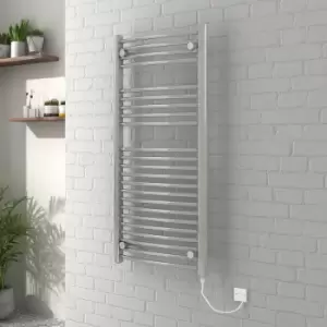 Image of Vienna 1100 x 500mm Curved Chrome Electric Heated Towel Rail - please select - please select - please select