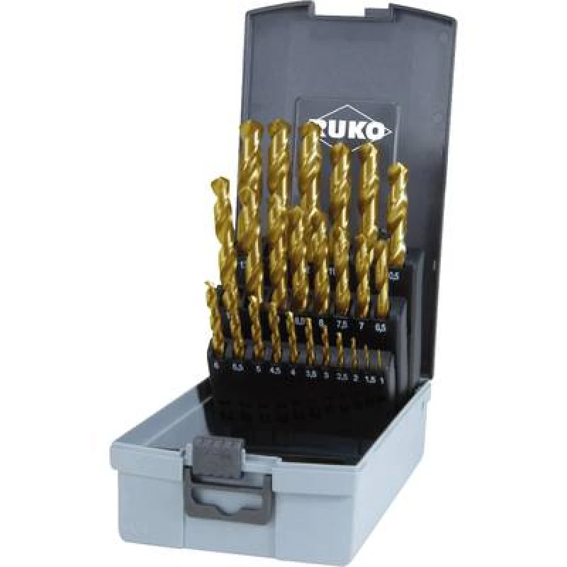 Image of RUKO RUKO 250215TRO HSS-G Twist drill bit set 25 Piece 1 mm, 1.5 mm, 2 mm, 2.5 mm, 3 mm, 3.5 mm, 4 mm, 4.5 mm, 5 mm, 5.5 mm, 6 mm, 6.5 mm, 7 mm, 7.5 m