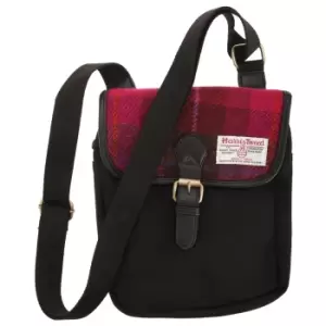 Image of Harris Tweed Authentic Premium Buckle Up Shoulder/Messenger Bag (One Size) (Cerise)