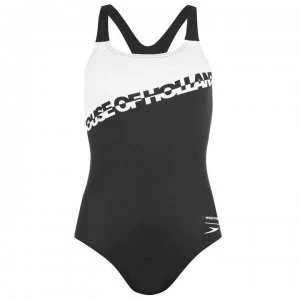 Image of Speedo House of Holland Swimsuit - Black/White