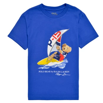 Image of Polo Ralph Lauren VINNI boys's Childrens T shirt in Blue - Sizes 8 / 9 years,10 / 12 years