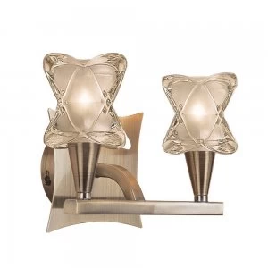 Image of Wall Lamp Switched 2 Light G9, Antique Brass