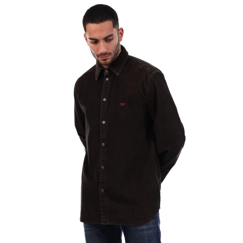 Image of Diesel D-Simply Overshirt Brown male S