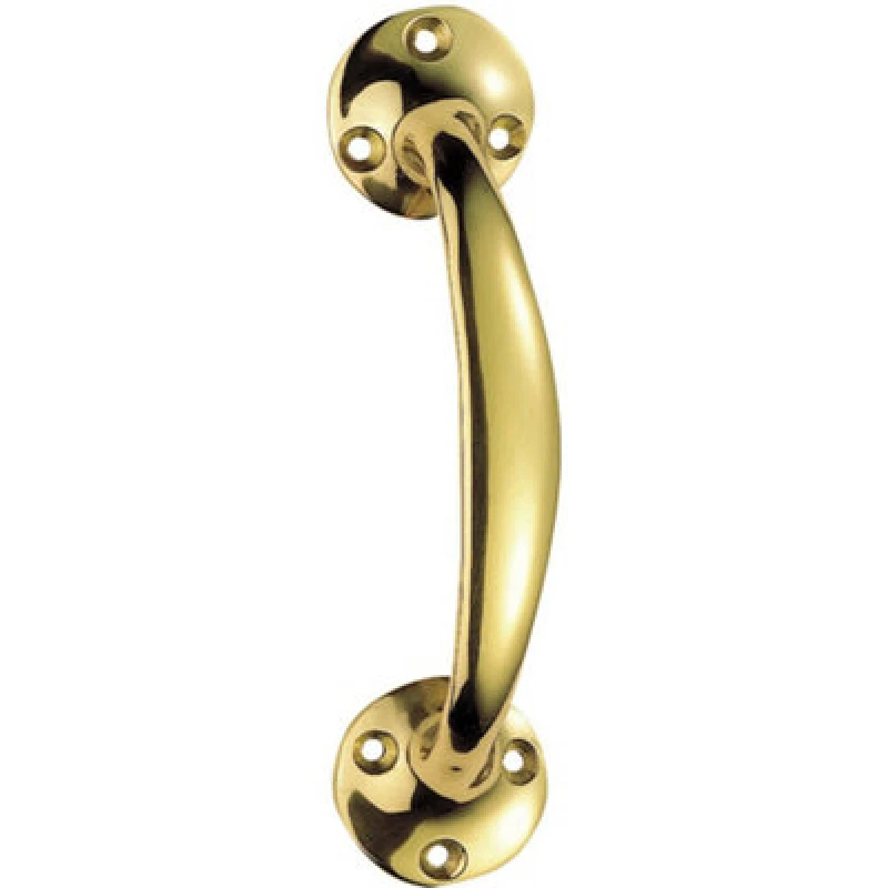 Image of Loops Victorian Bow Shaped Pull Handle 152mm Length 32mm Proj Polished Brass Metallics unisex